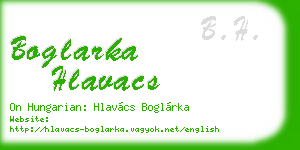 boglarka hlavacs business card