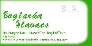 boglarka hlavacs business card